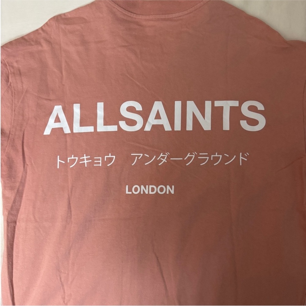 AllSaints Salmon/Pink Oversized T-Shirt